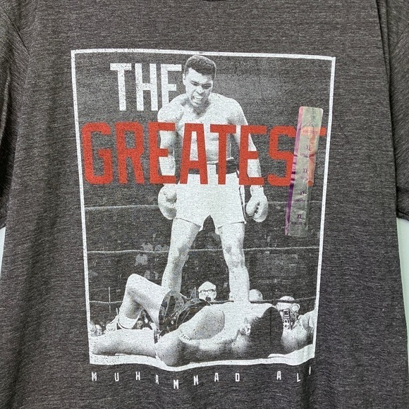 Muhammad Ali The Greatest Heather Gray Boxing Graphic Tee Men's XL Athletic Fit - Picture 2 of 13